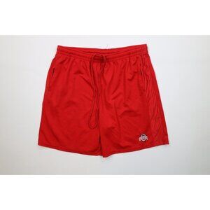 Vtg 90s Y2K Mens 2XL Spell Out Ohio State University Gym Basketball Shorts Red